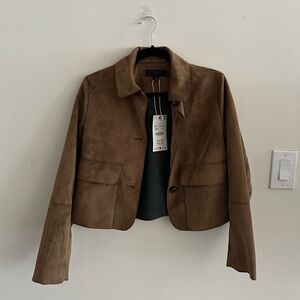 Zara brown suede jacket